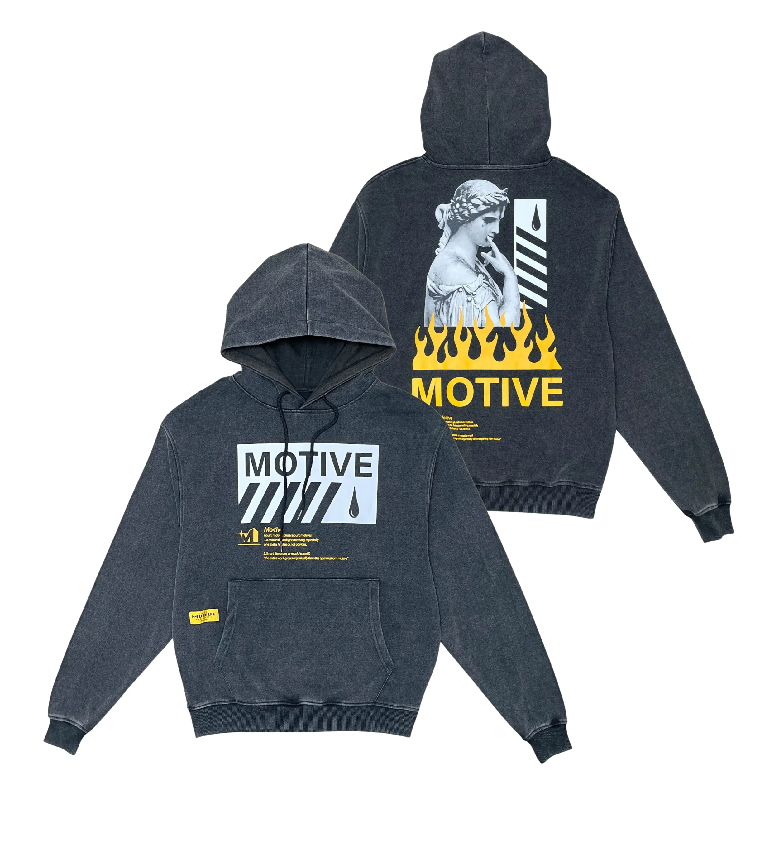 Garment Dyed Fashion Pullover Hoodie