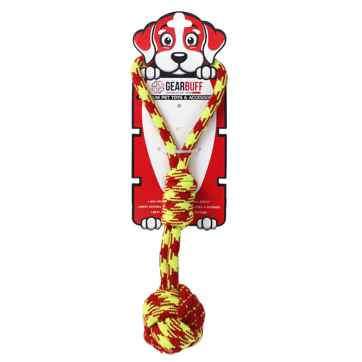 Gearbuff Single knot Rope Toy with Handle