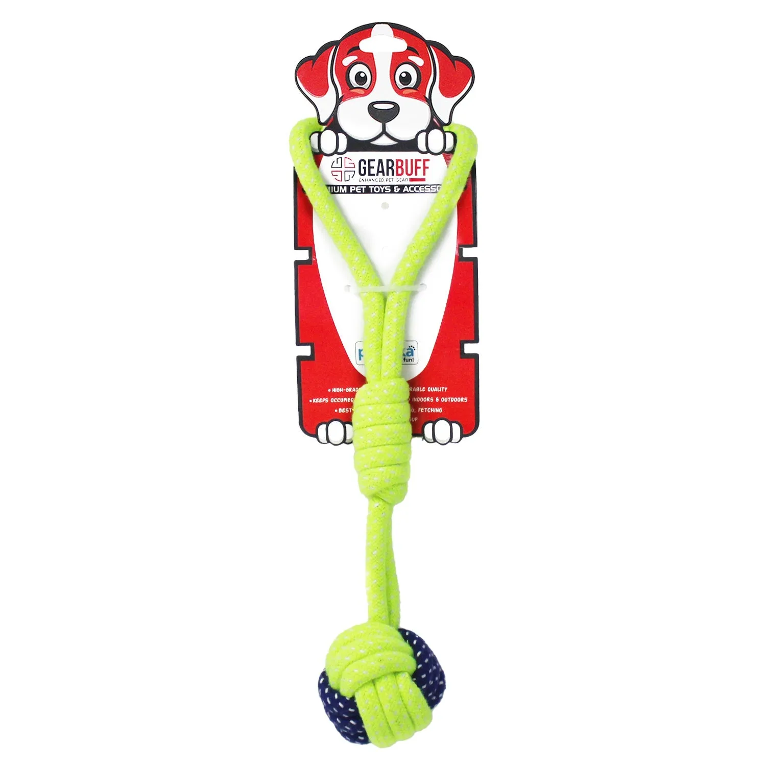 Gearbuff Single knot Rope Toy with Handle