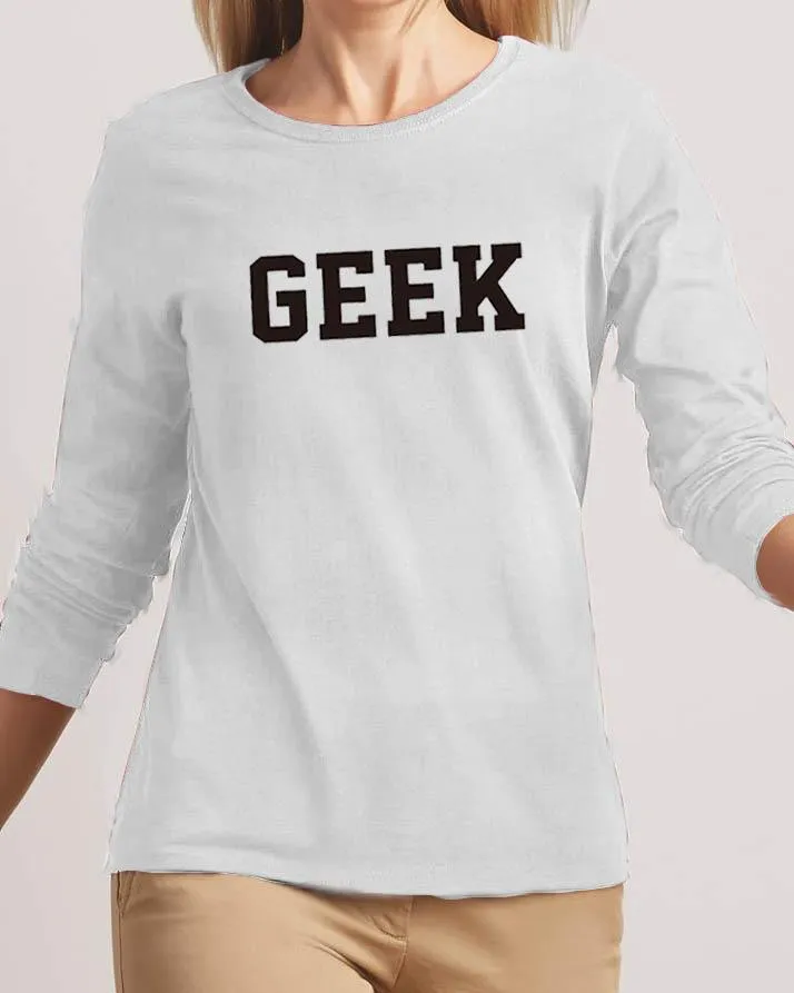 Geek New Fashion White High Printed Design High Quality T-shirt