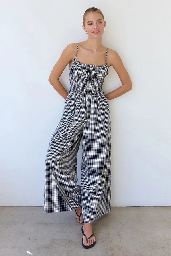 Gingham Wide Fit Jumpsuit