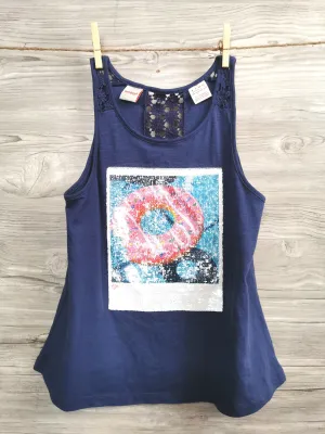 GIRL SIZE LARGE (11/12 YEARS) - MANGUUN Teens, Bohemian Beachy Style Tank Top EUC B32