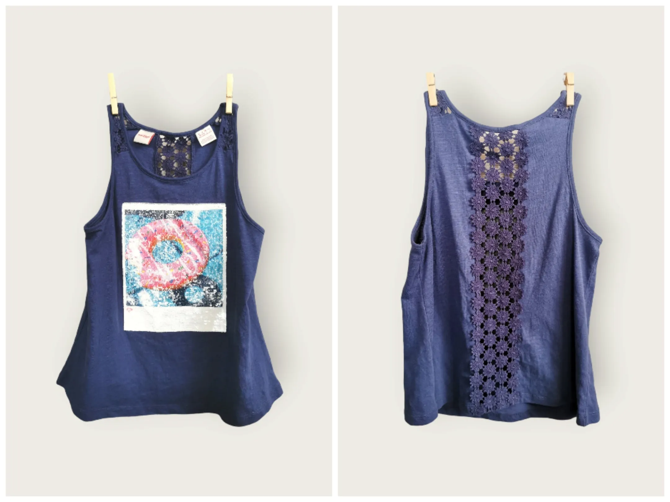GIRL SIZE LARGE (11/12 YEARS) - MANGUUN Teens, Bohemian Beachy Style Tank Top EUC B32