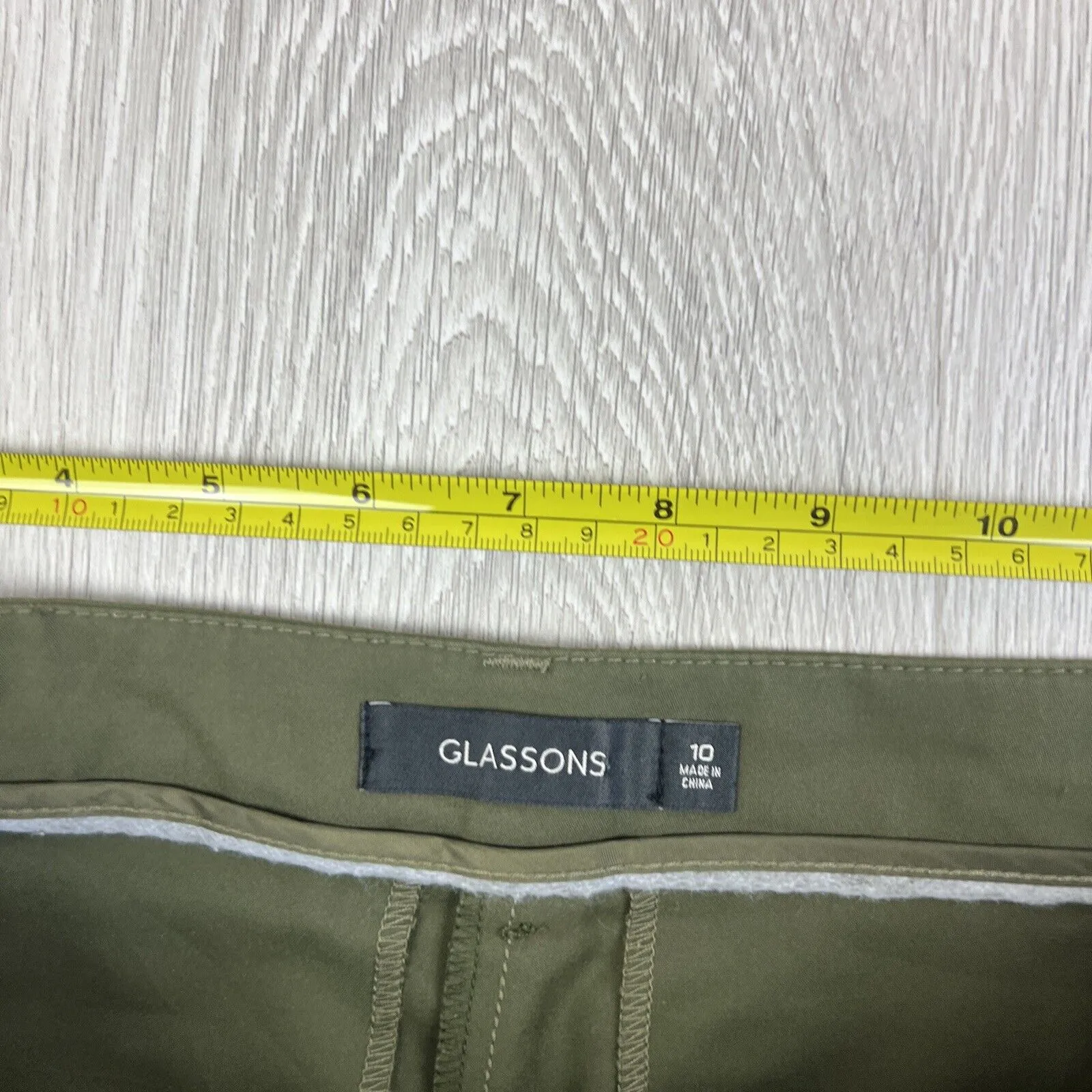 Glassons Womens Green Slim Dress Pants Size 10