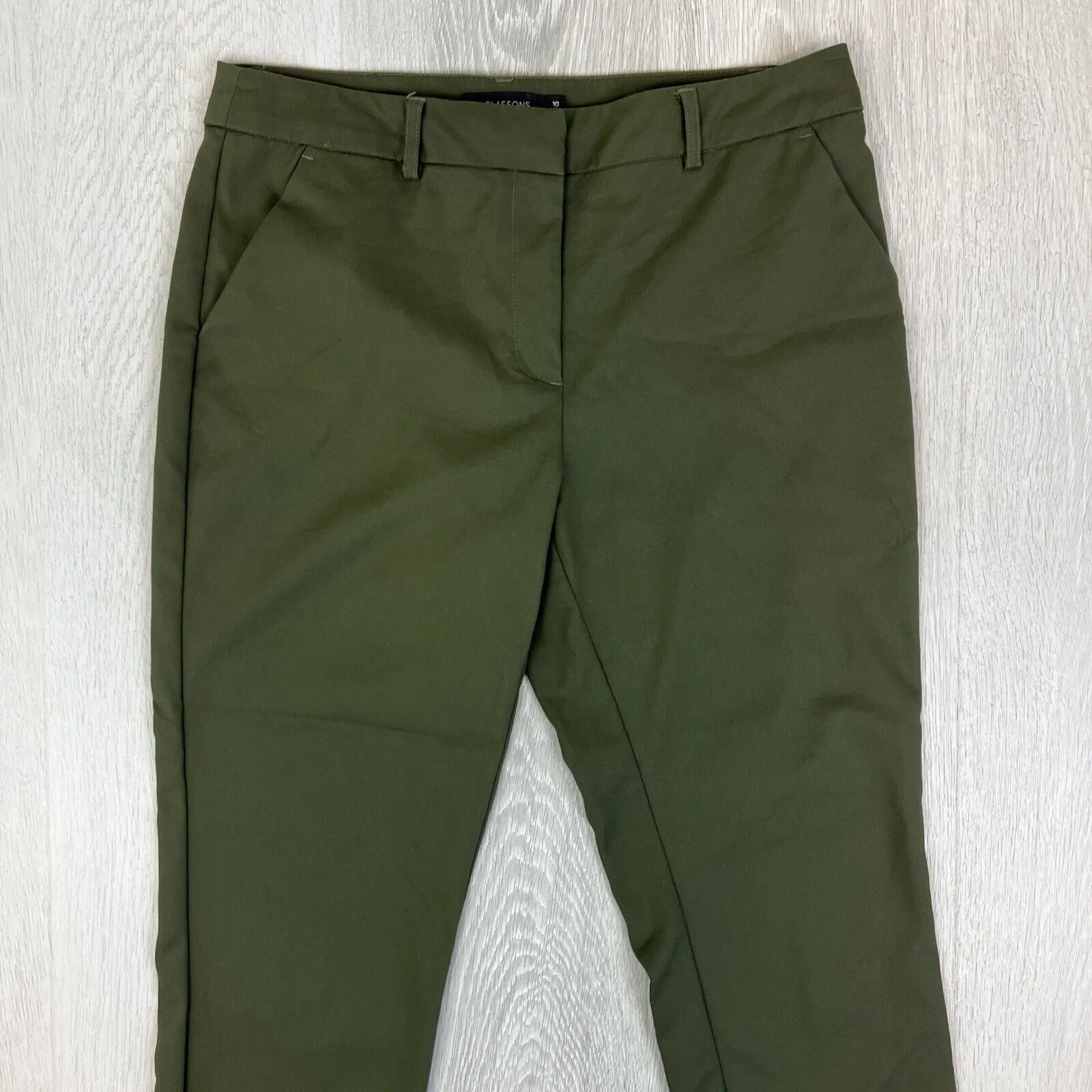 Glassons Womens Green Slim Dress Pants Size 10