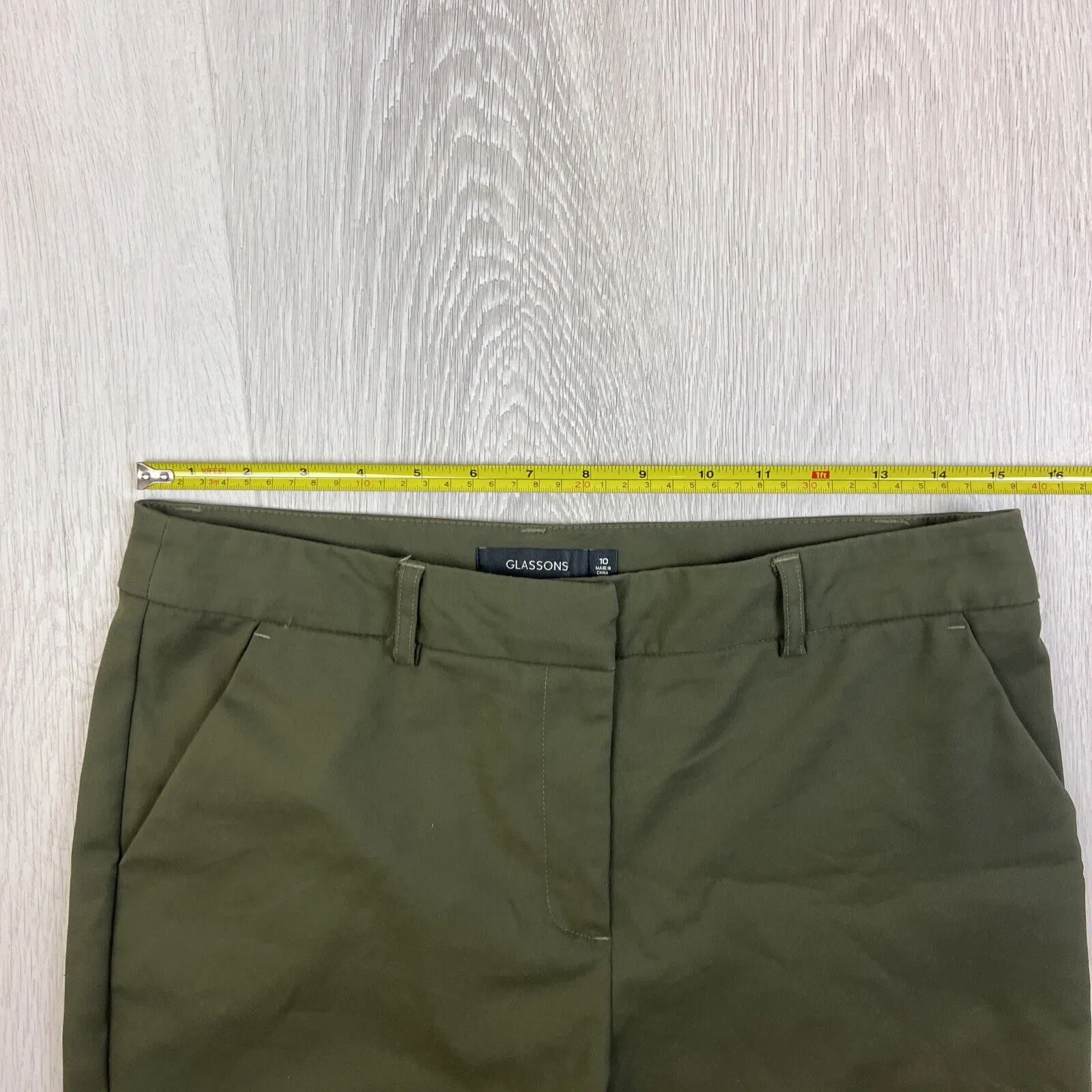 Glassons Womens Green Slim Dress Pants Size 10