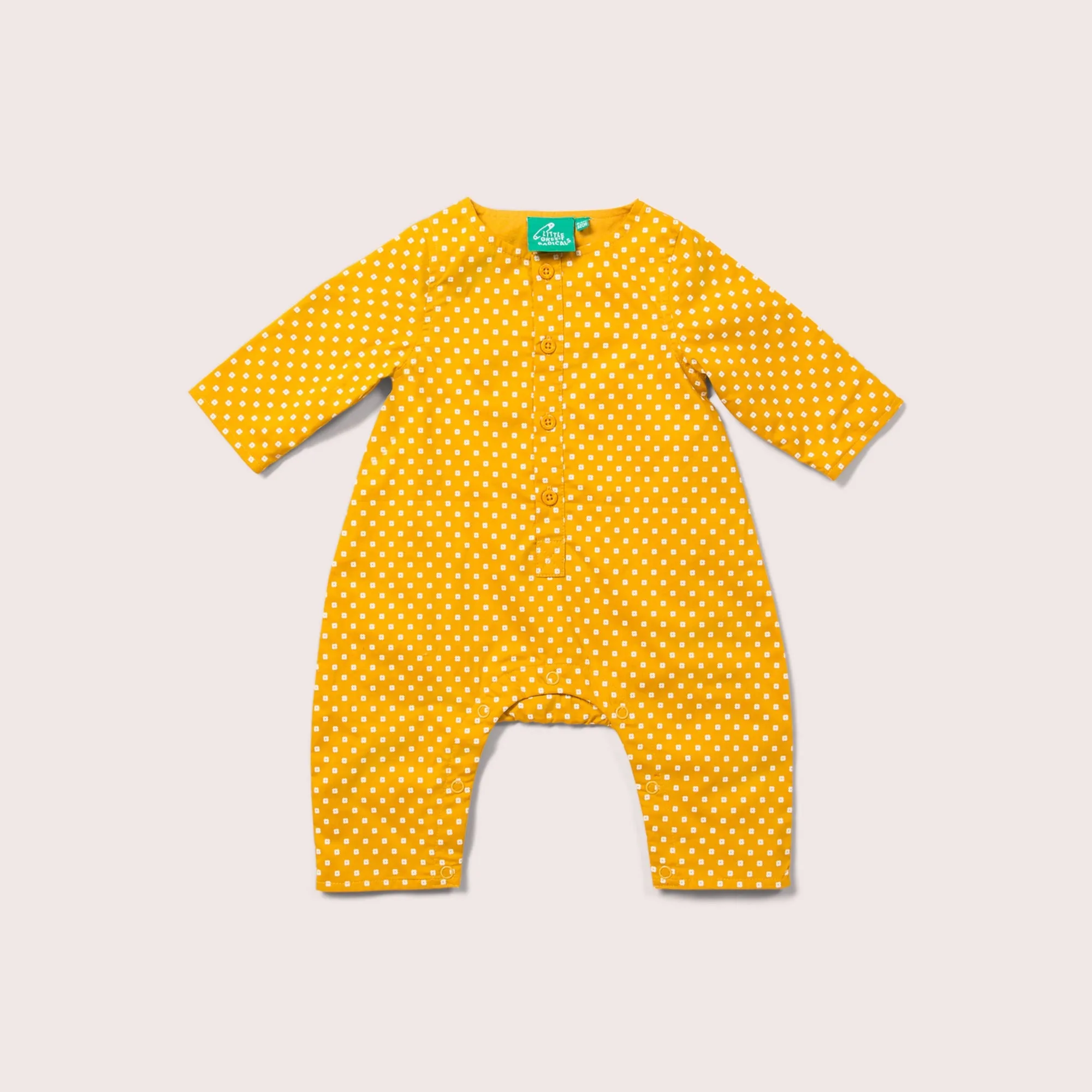 Golden Flowers Organic Long Sleeve Jumpsuit