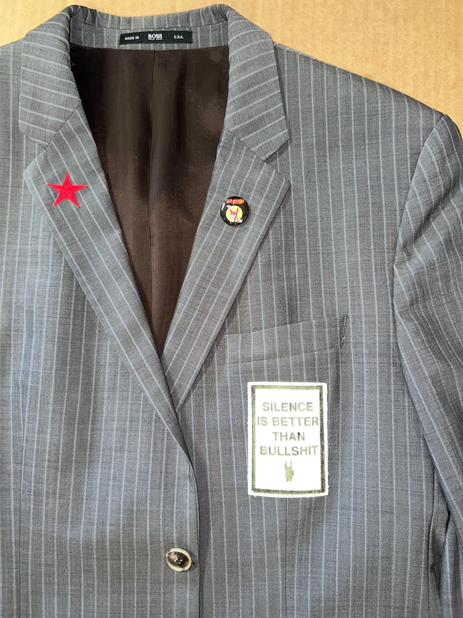 Gray Pinstripe Sex Pistols Blazer