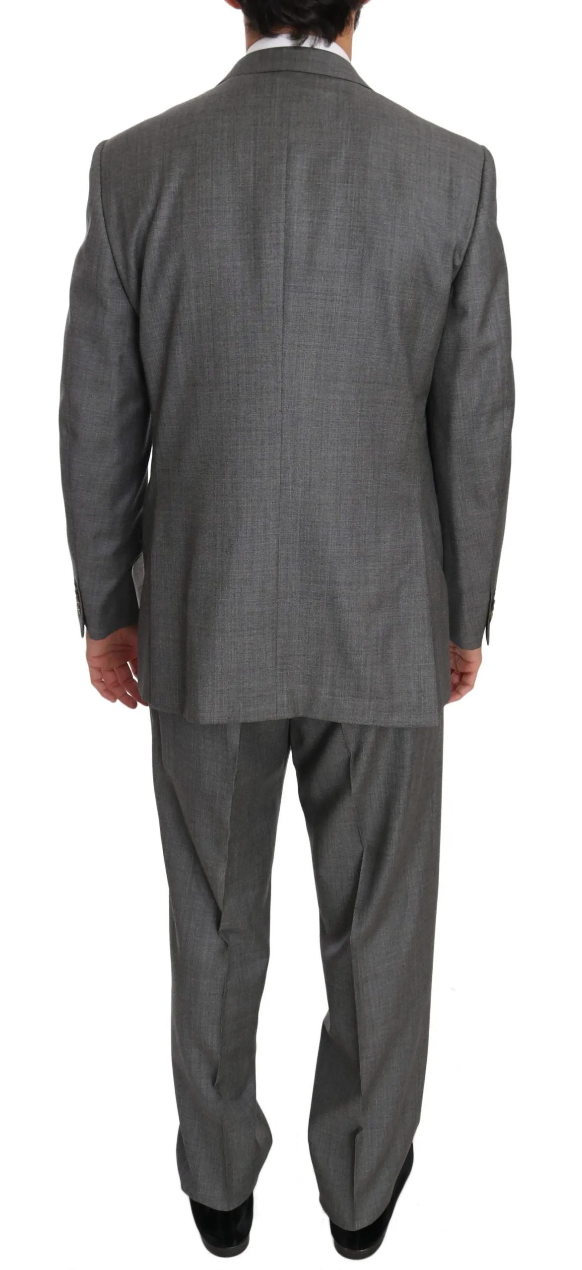 Gray two Piece 3 Button Wool suit