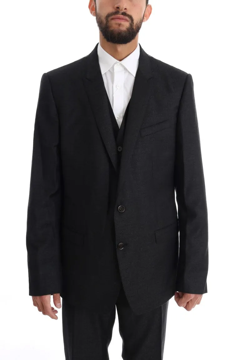 Gray Wool GOLD Slim Fit 3 Piece Suit