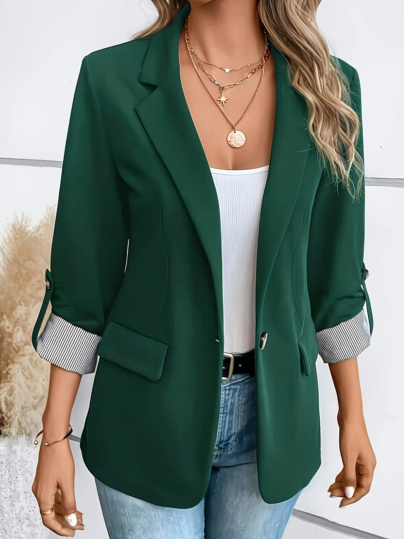 Grüner Blazer mit Reverskragen - Lara