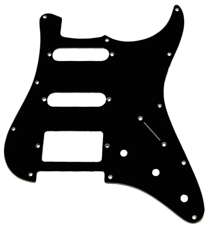 GT 3-Ply ST-Style 2SC/1HB Electric Guitar Pickguard in Black (Pk-1)