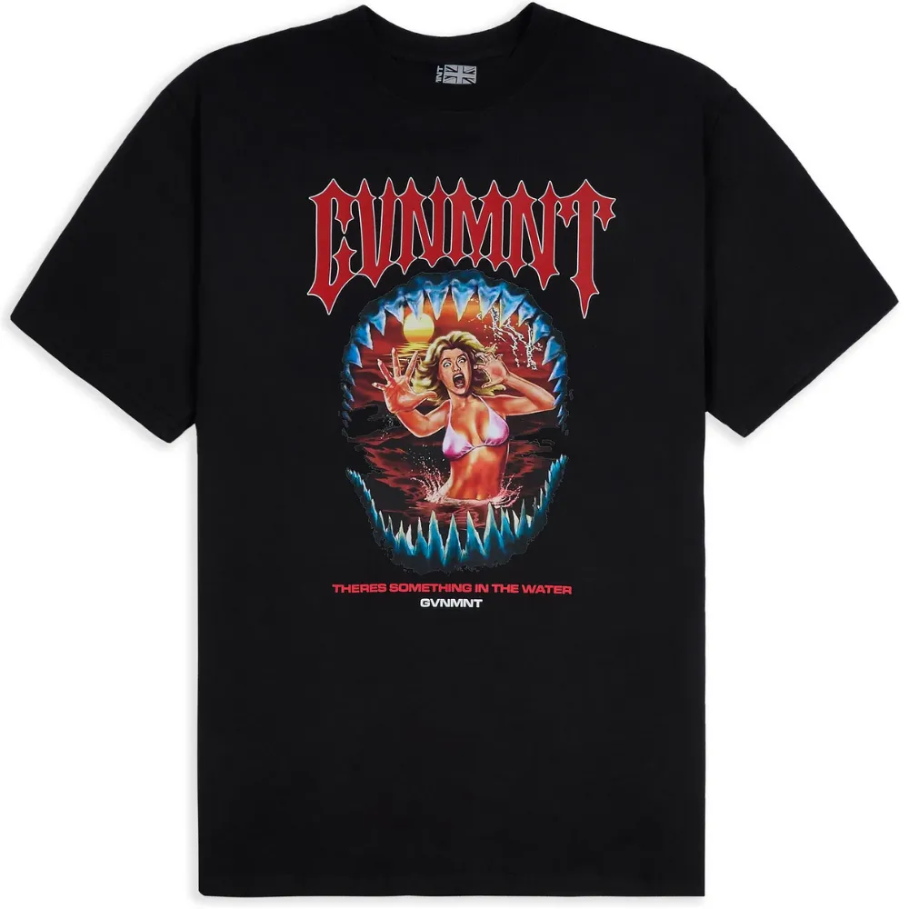 GVNMNT Clothing Co Something In The Water T-Shirt | Black
