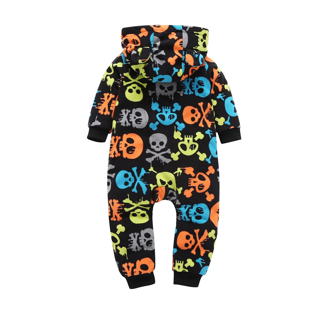 Hooded Skull Jumpsuit 12M-18M