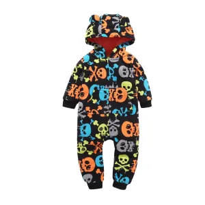 Hooded Skull Jumpsuit 12M-18M