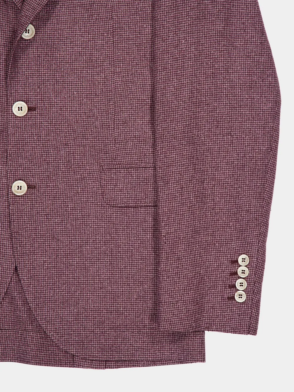 Houndstooth Purple Flecked Silk Blazer