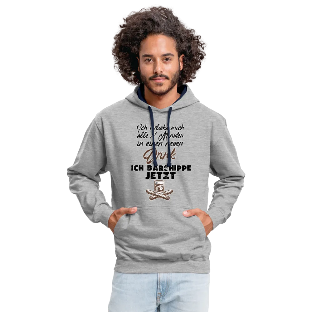 Ich verliebe mich alle 11 Minuten in einen neuen Drink - Kontrast-Hoodie