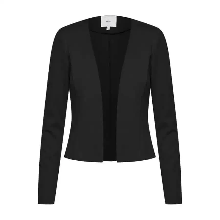 Ichi Women Black Blazer for Fall and Winter