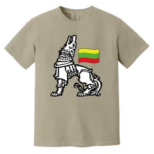 Iron Wolf Lietuva - Men/Women Unisex Soft-Washed Comfort Cotton Short Sleeve T-Shirt