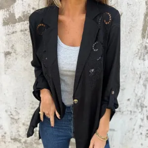 Jacquard Blazer with Notch Lapel