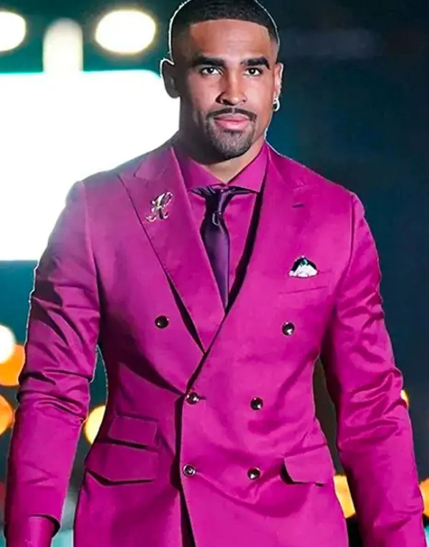Jalen Hurts Today Suit Pink