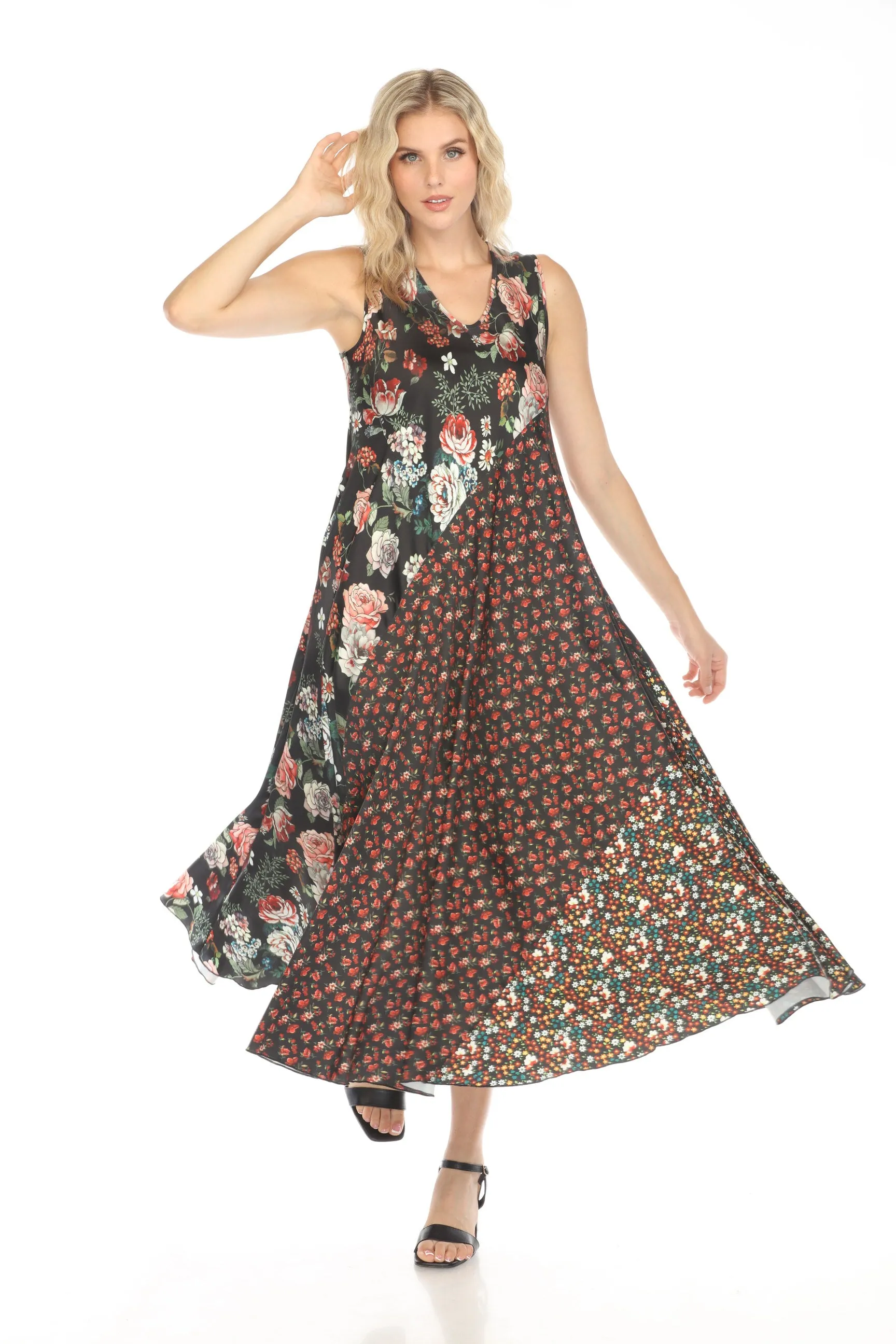 Johnny Was Attar Bias Floral Slip Maxi Dress C36524AO