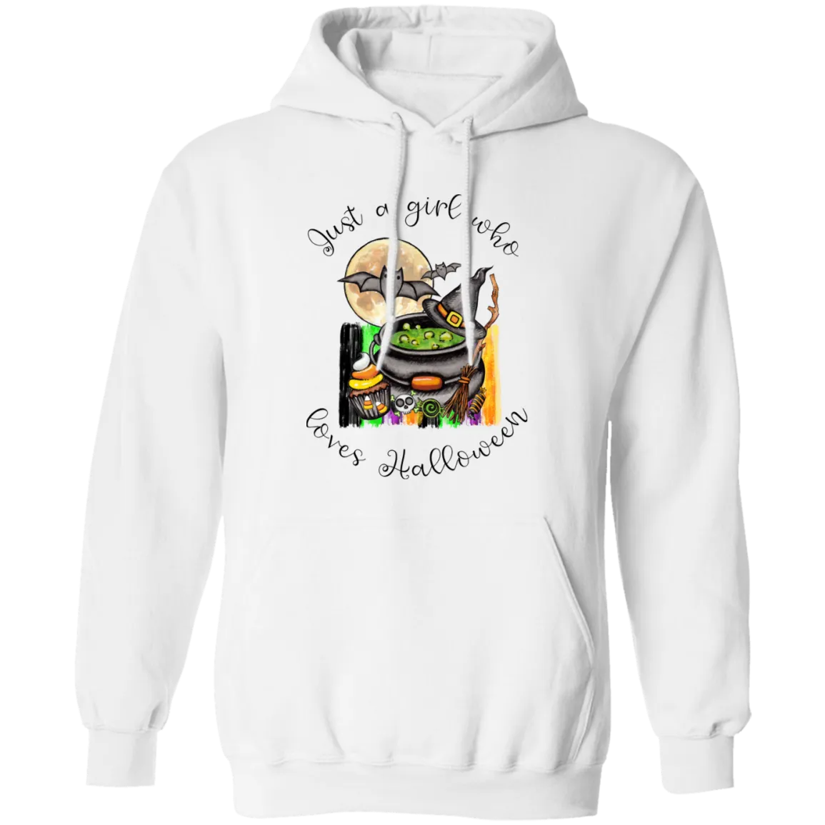 Just A Girl Who Loves Halloween Pullover Hoodie