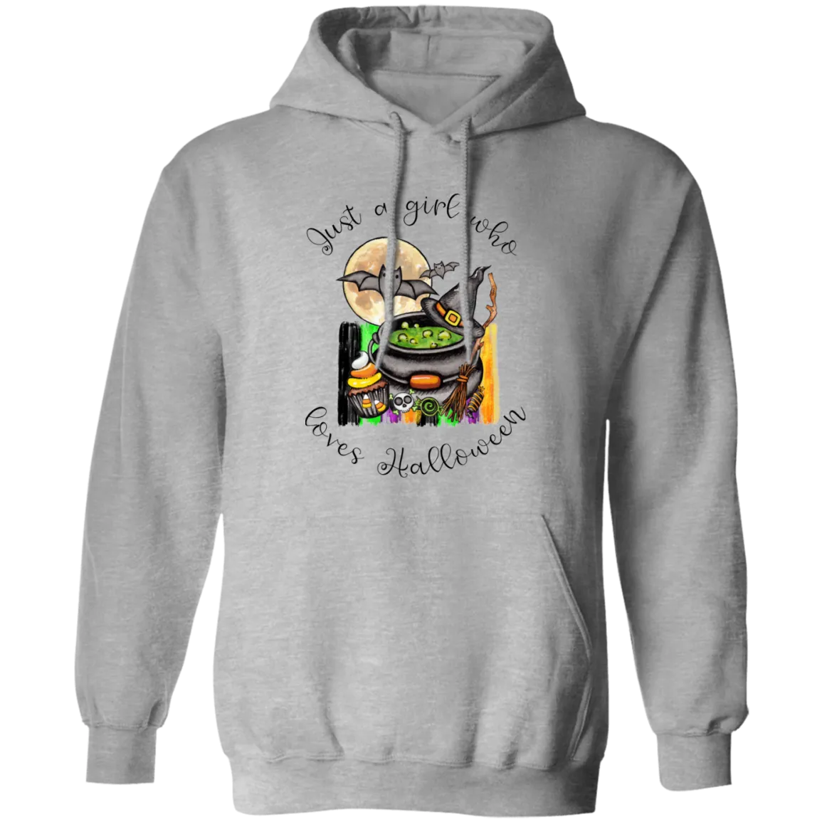 Just A Girl Who Loves Halloween Pullover Hoodie