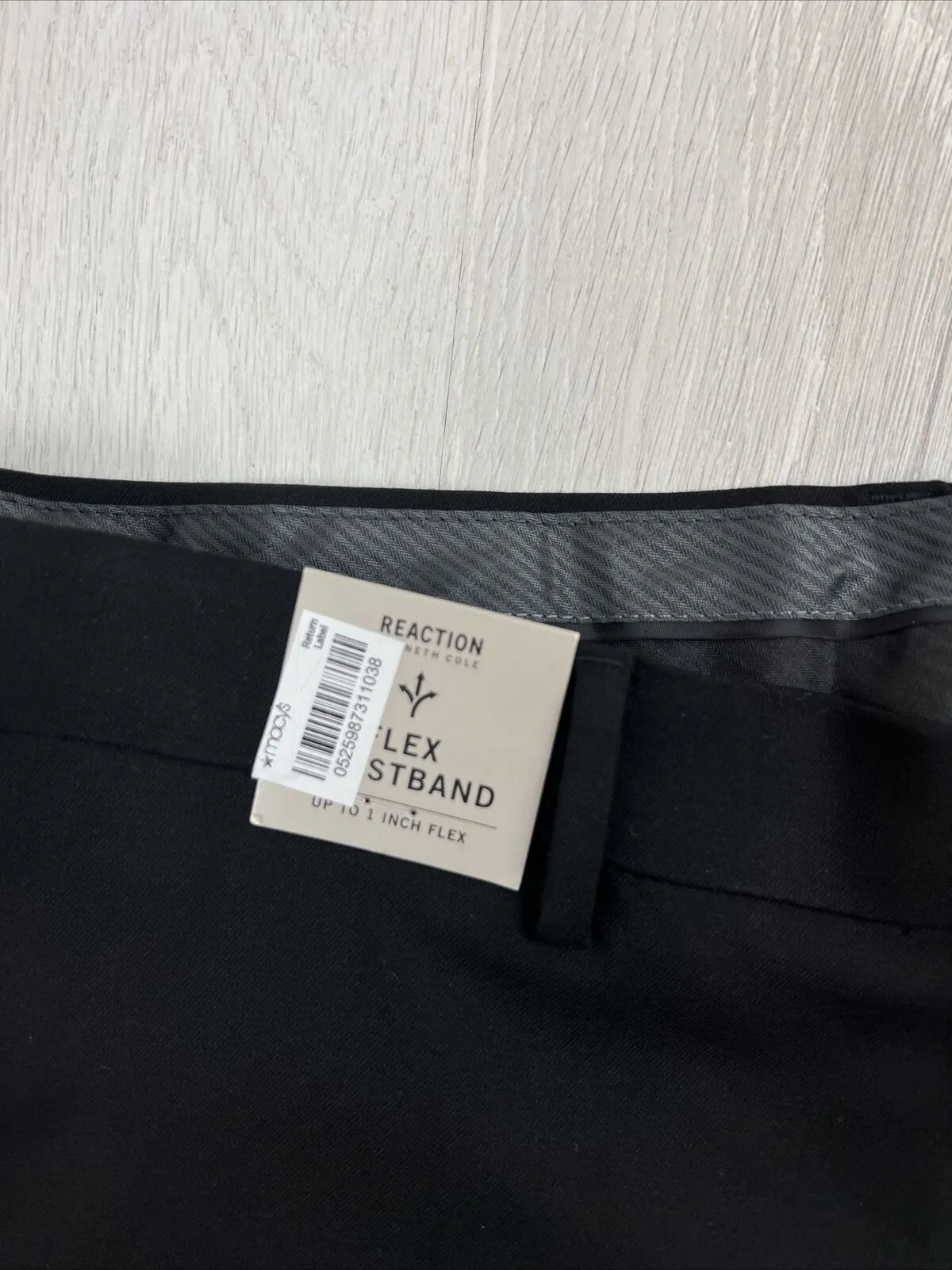 Kenneth Cole Mens Black Slim Fit Stretch Dress Pants Size 36 x 30 (New)