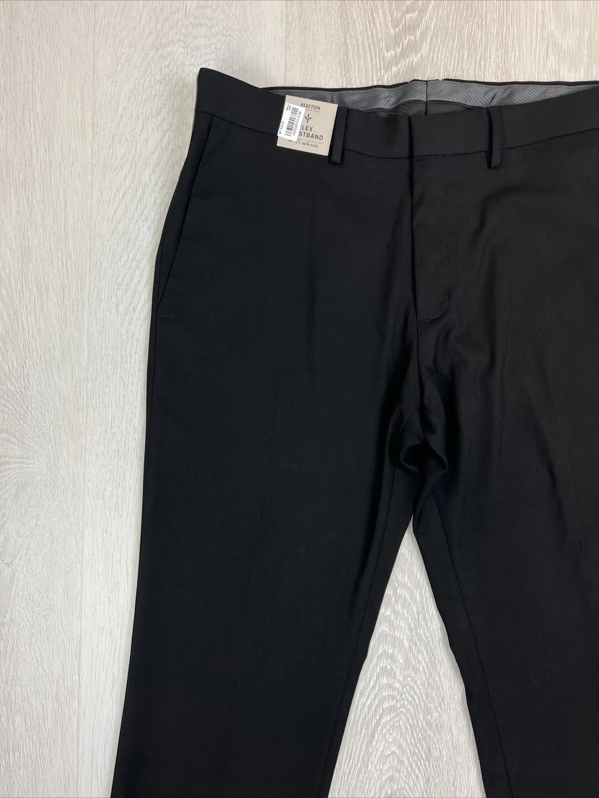 Kenneth Cole Mens Black Slim Fit Stretch Dress Pants Size 36 x 30 (New)