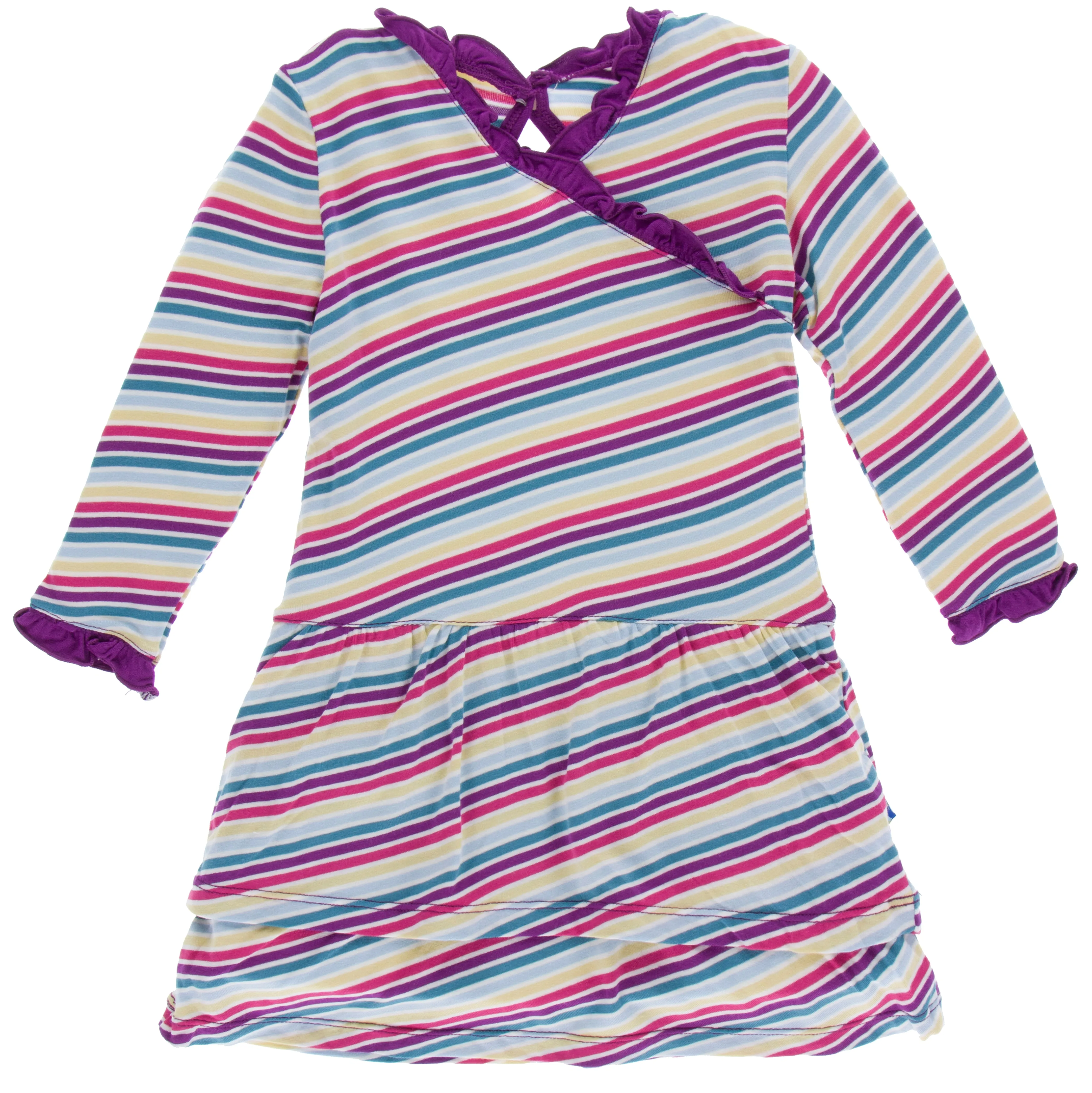KicKee Pants Girl Perth Stripe Drop Waist Dress