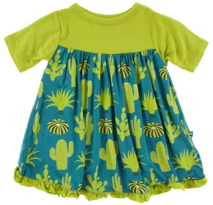 KicKee Pants Seagrass Cactus Classic S/S Swing Dress