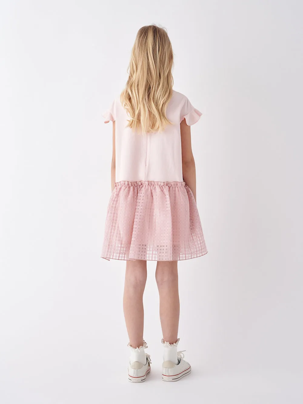 KIDS ROSY LOOSE-FIT DRESS