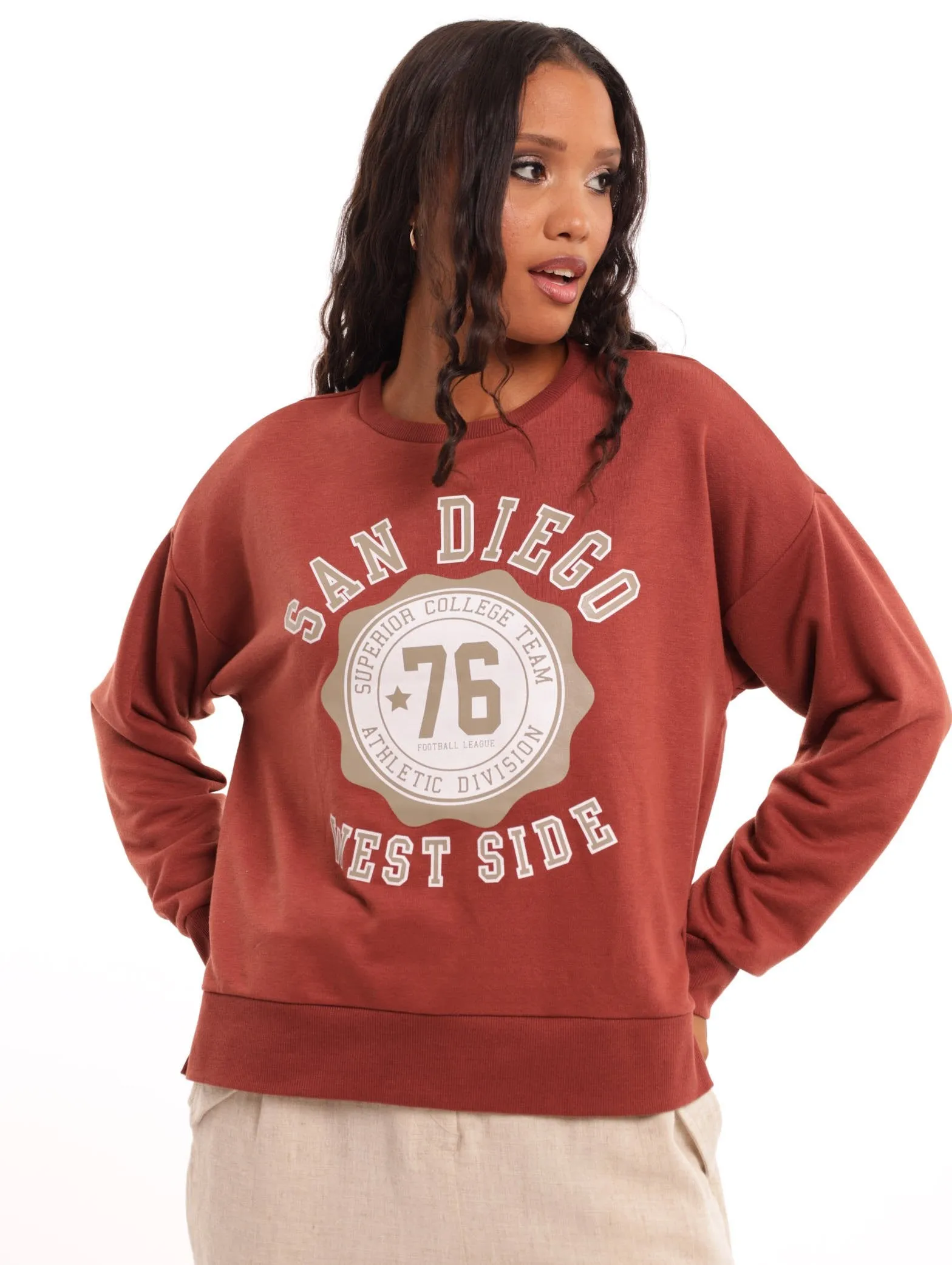 Ladies Pullover - Mahogany