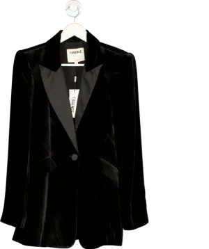 L'agence Black Velvet Sheila Tuxedo Blazer UK 6