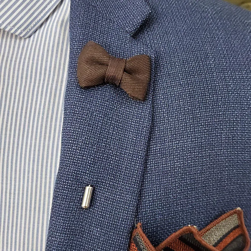 Lapel Pin - Bow Tie Brown
