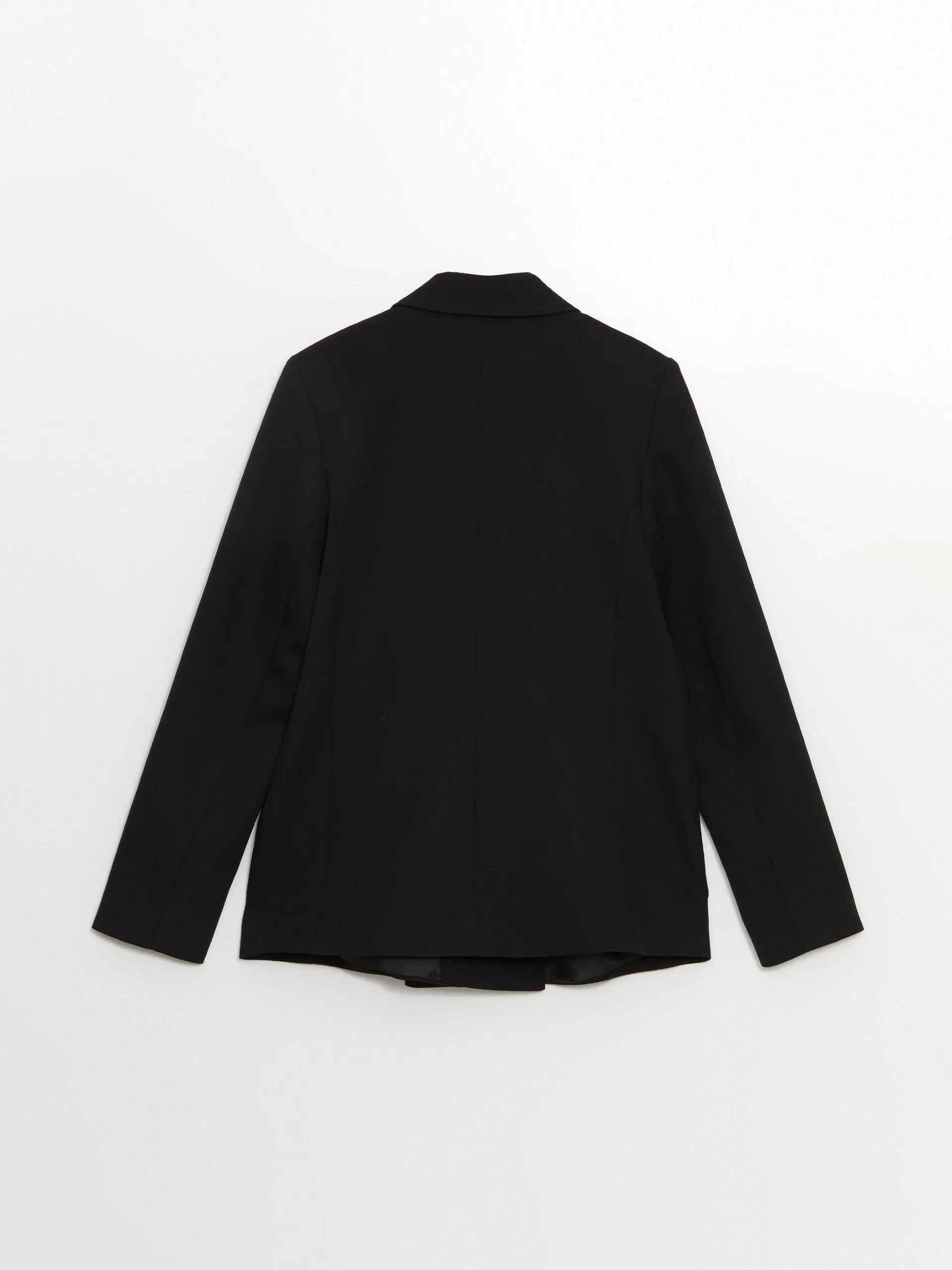 Lcw Vision Black Plain Long Sleeve Women'S Blazer Jacket