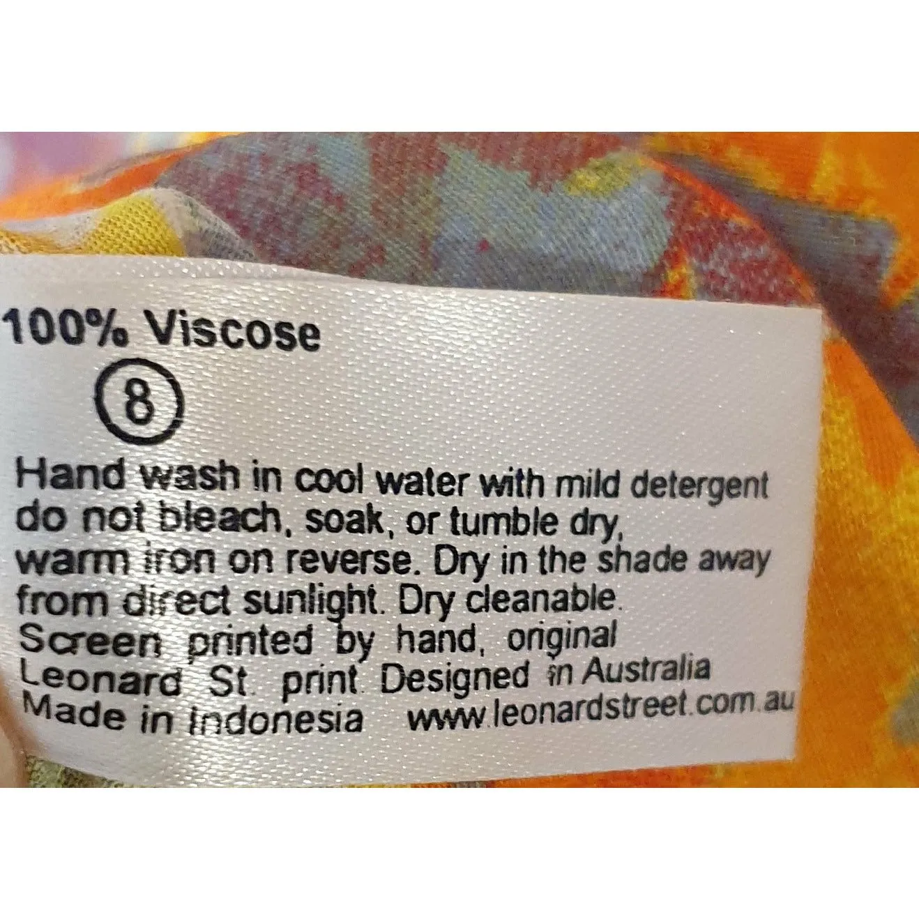 Leonard St sleeveless dress with autumnal print size 8