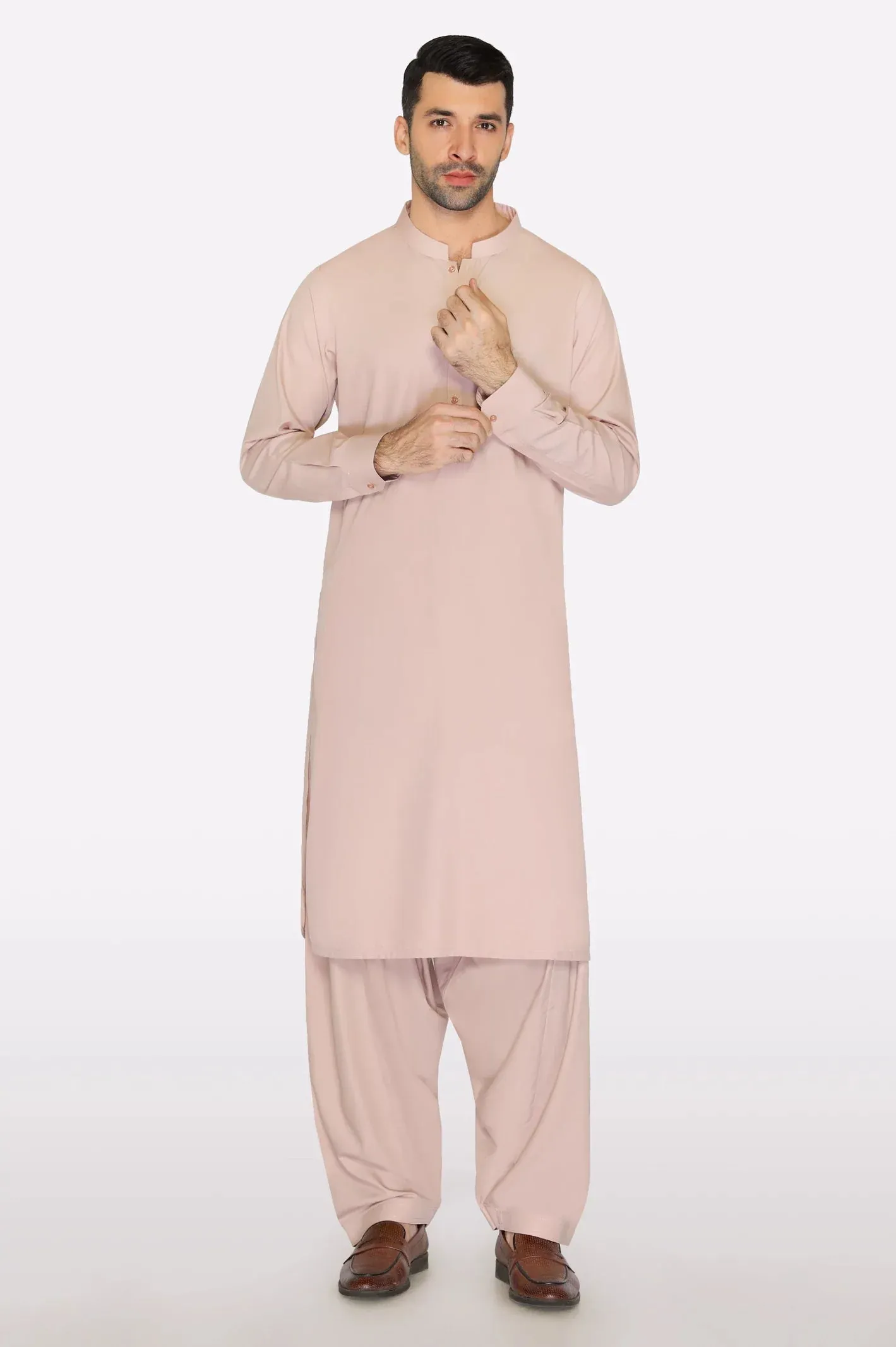 Light Brown Wash & Wear Shalwar Kameez