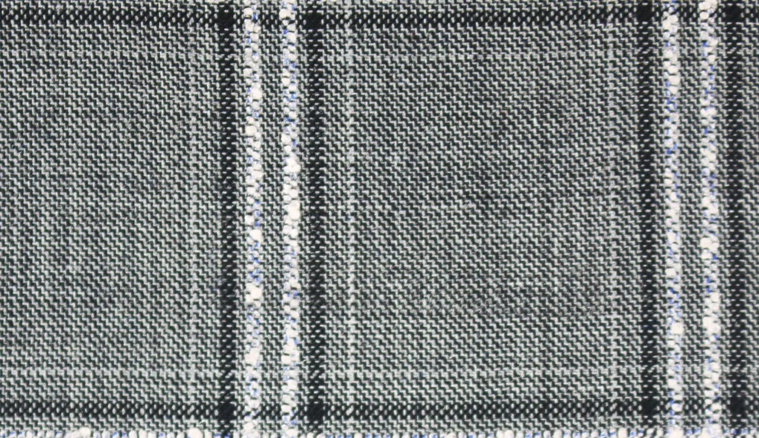 Light Grey with Black and White Slub Check Windowpane Regular Suit