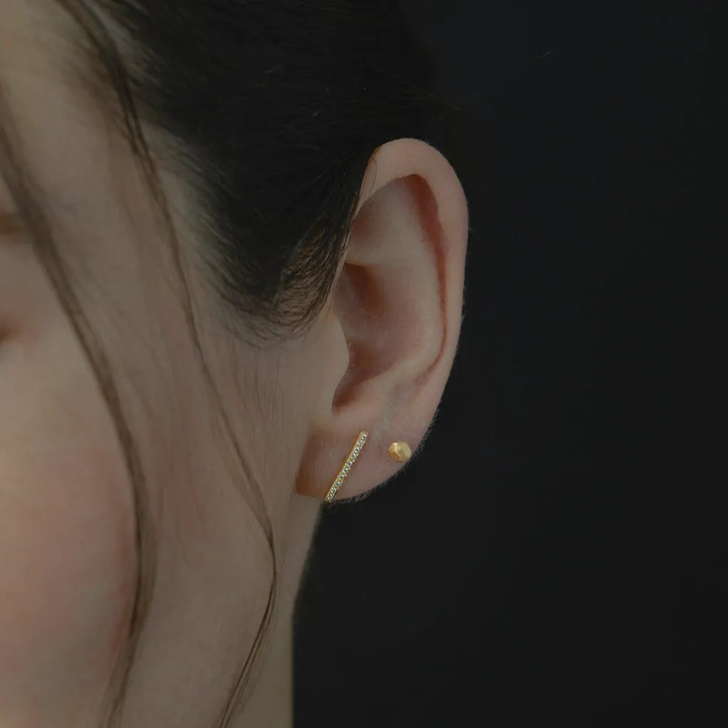 Long Diamond Bar Studs | E2101W