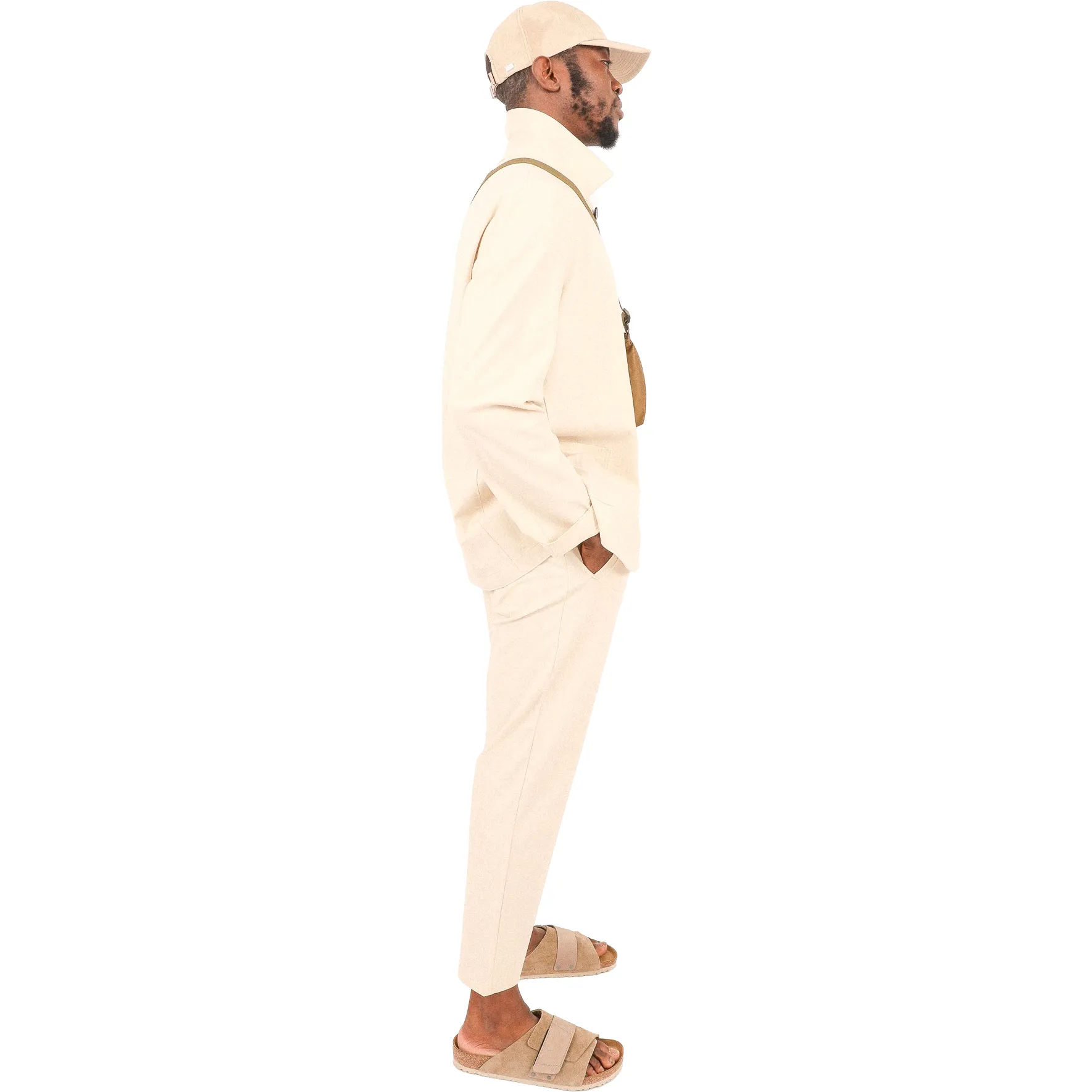M Trousers Techno Viscose, Ivory