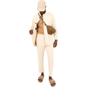 M Trousers Techno Viscose, Ivory