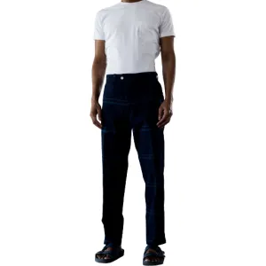 Madras Summer Trouser, Navy / Blue Stripe
