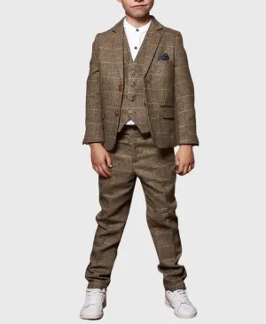 Marc Darcy Dx7 3-Piece Suit Tan (Age 1-8)