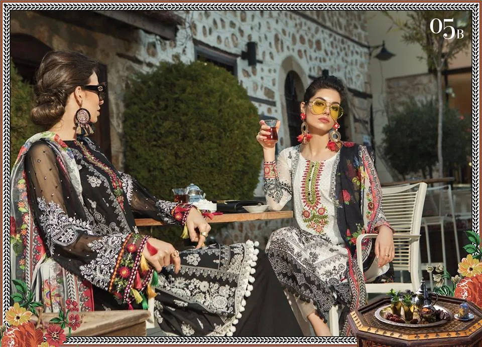 Maria B. Summer 2019 Cotton-Lawn Suit.