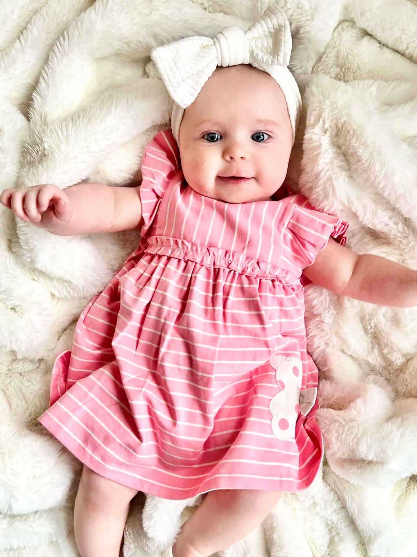 Mayoral Baby Girl Coral Stripe Dress