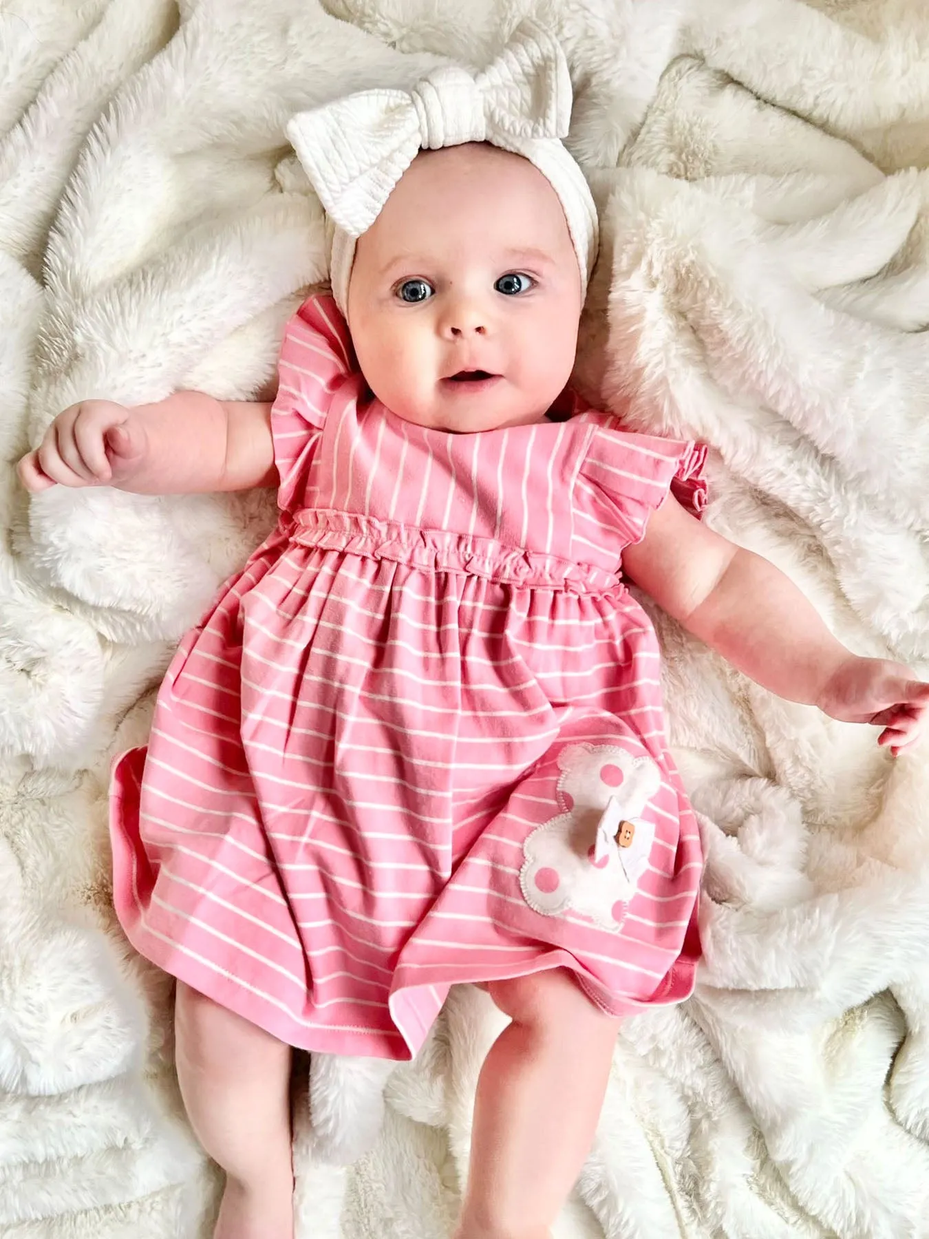 Mayoral Baby Girl Coral Stripe Dress