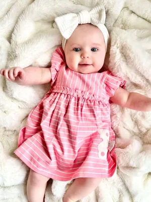 Mayoral Baby Girl Coral Stripe Dress