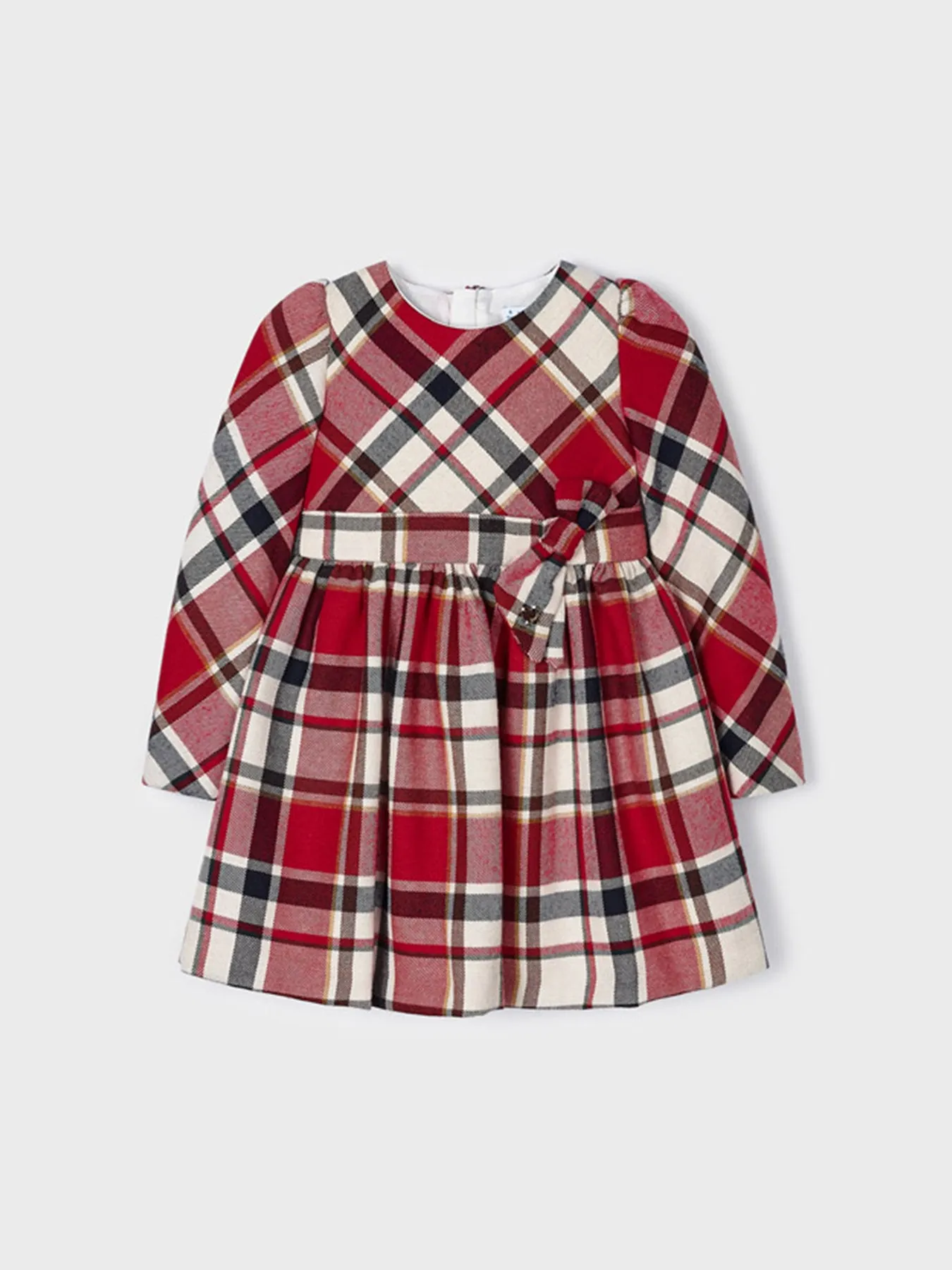 Mayoral Junior Girl Check Long Sleeve Dress - 2 Colours